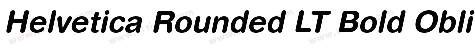 Helvetica Rounded LT Bold Oblique字体转换
